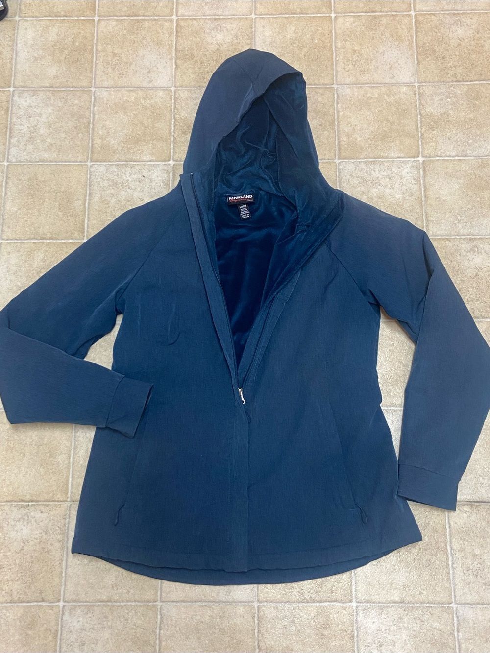 Kirkland Signature Women's Dark Navy Hooded Utility Jacket Size M